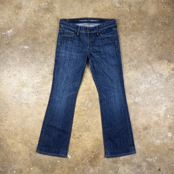 Citizens of Humanity Dita Jeans Womens 27 Petite Bootcut Leg‎ Dark Wash USA - Picture 1 of 15